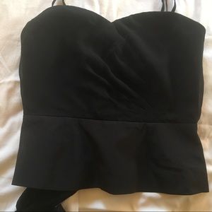 100% Silk Convertible Bustier w/ Silk Sash Attache